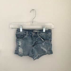 Zara light wash jean shorts